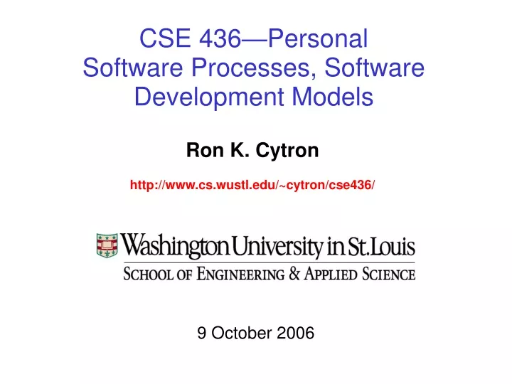 cse 436 personal software processes software