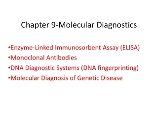 Chapter 9-Molecular Diagnostics