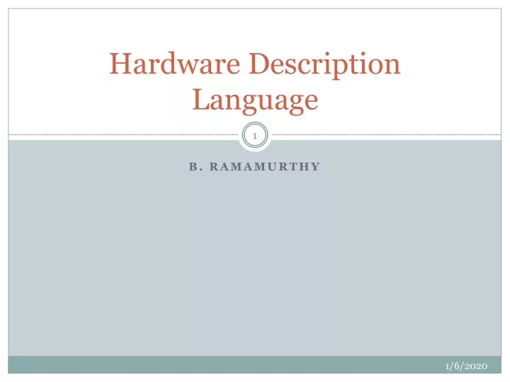 hardware description language
