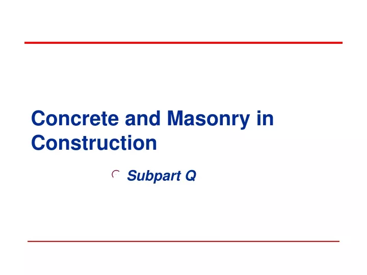 concrete and masonry in construction