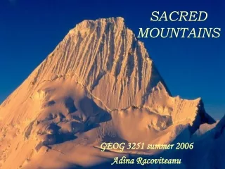 SACRED  MOUNTAINS