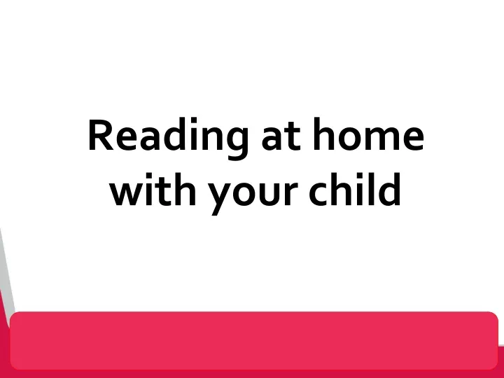 reading at home with your child