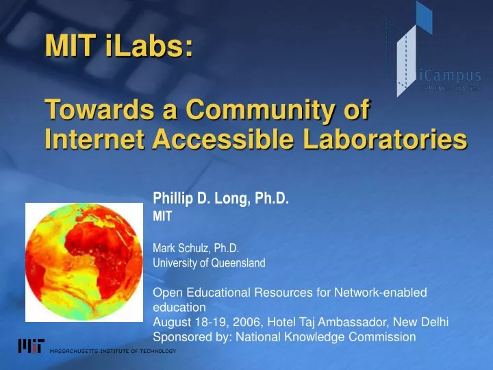 mit ilabs towards a community of internet accessible laboratories