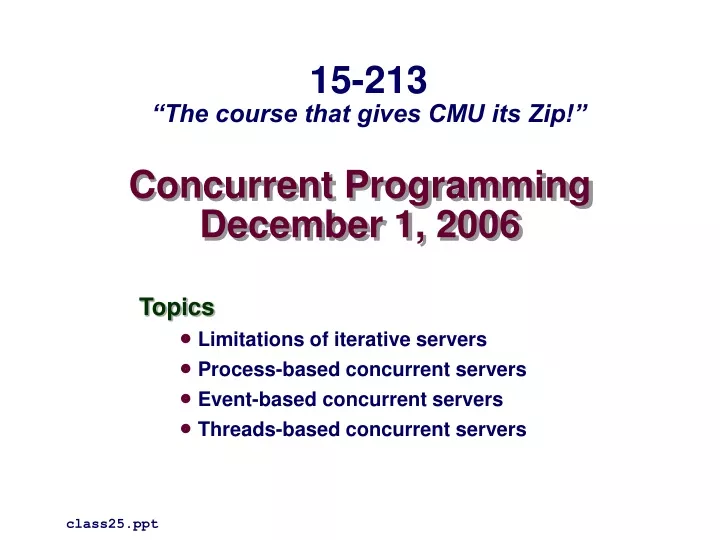 concurrent programming december 1 2006