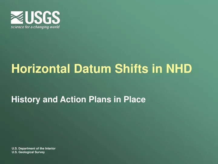 horizontal datum shifts in nhd