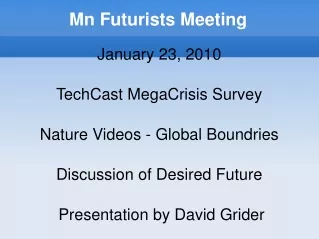 Mn Futurists Meeting