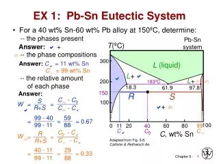 EX 1:  Pb-Sn Eutectic System