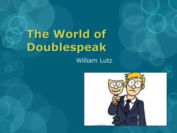 the world of doublespeak