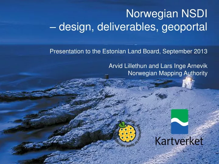 norwegian nsdi design deliverables geoportal
