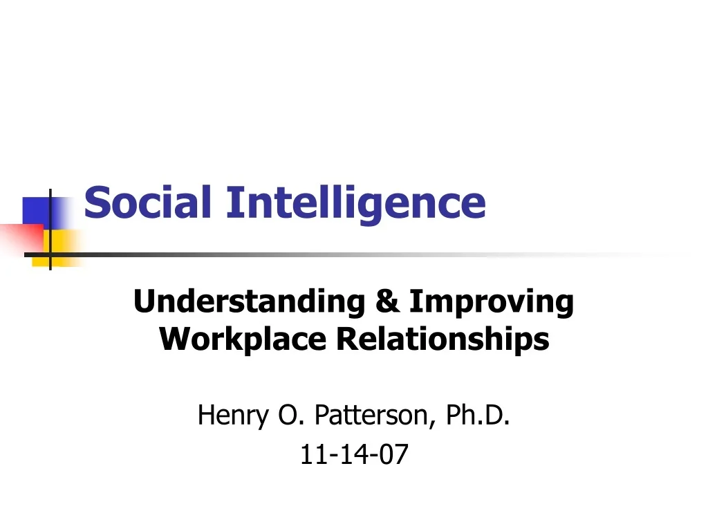 PPT - Social Intelligence PowerPoint Presentation, free download - ID ...