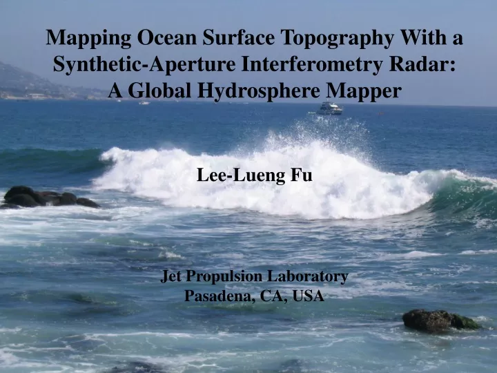 mapping ocean surface topography with a synthetic