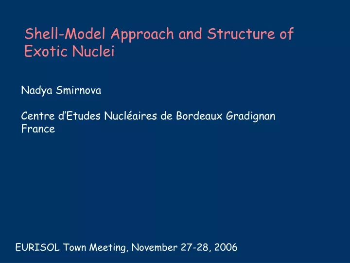 shell model approach and structure of exotic nuclei