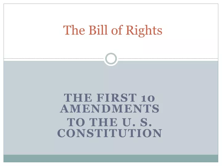 the bill of rights