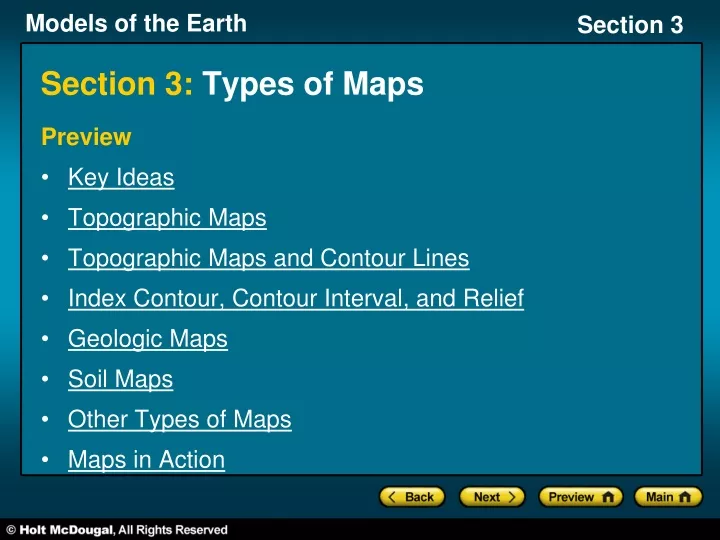 section 3 types of maps