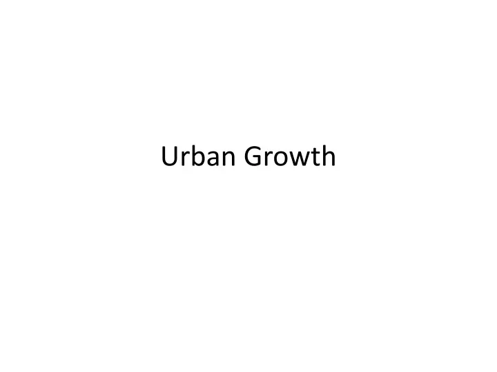 urban growth