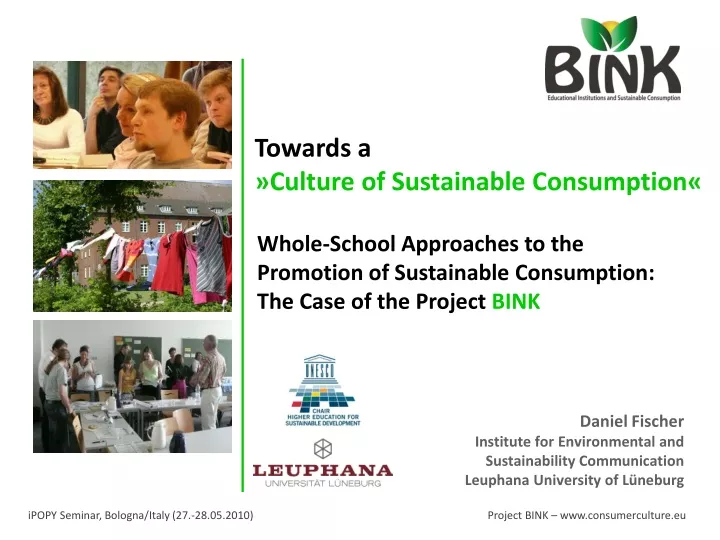 towards a culture of sustainable consumption