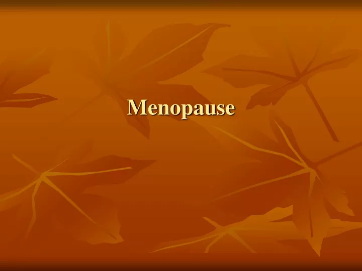 menopause