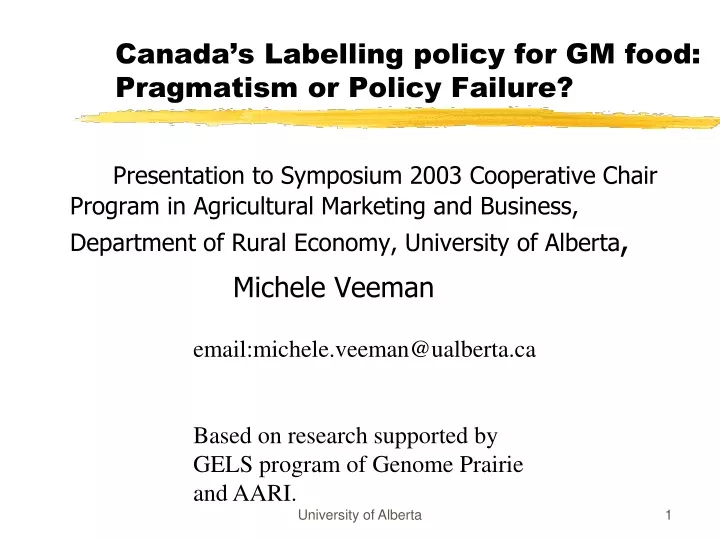 canada s labelling policy for gm food pragmatism or policy failure