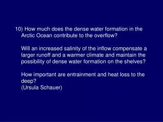 How much does the dense water formation in the Arctic Ocean contribute to the overflow?