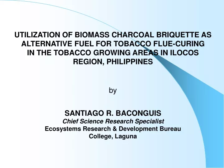 utilization of biomass charcoal briquette