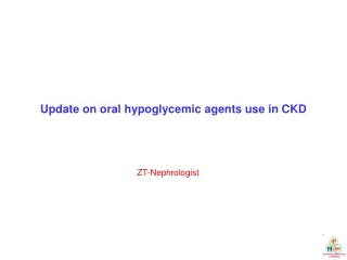 Update on oral hypoglycemic agents use in CKD