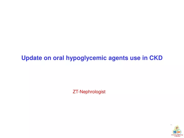 update on oral hypoglycemic agents use in ckd