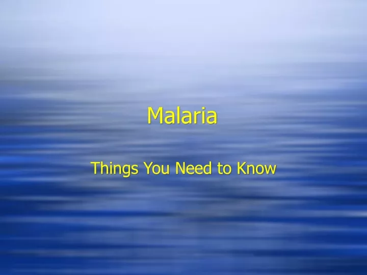 malaria