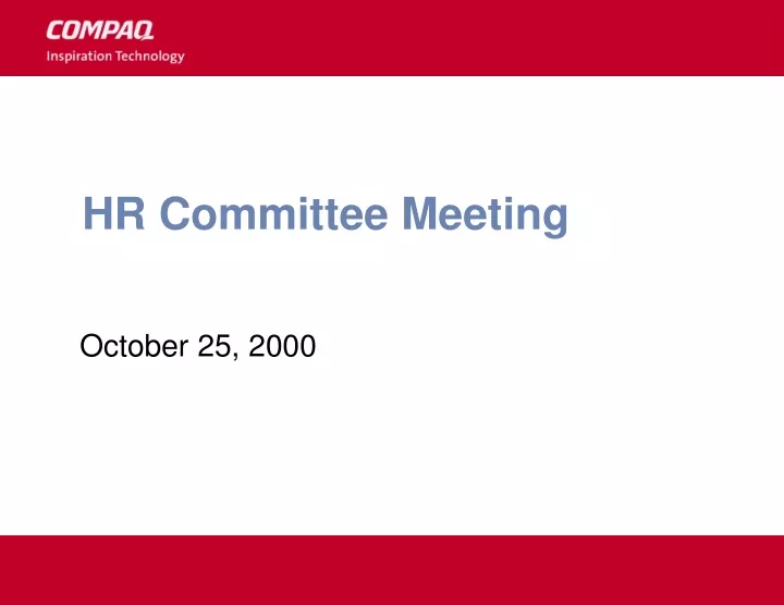 hr committee meeting