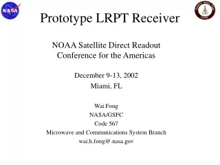 Prototype LRPT Receiver