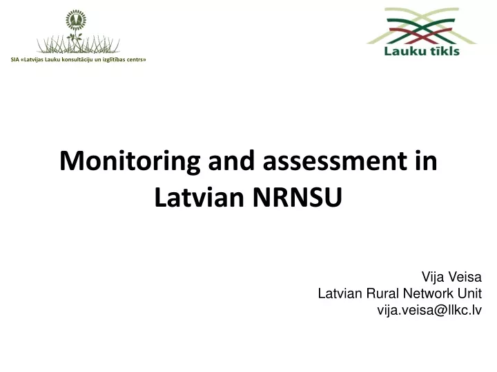 monitoring and asses s ment in latvian nrnsu