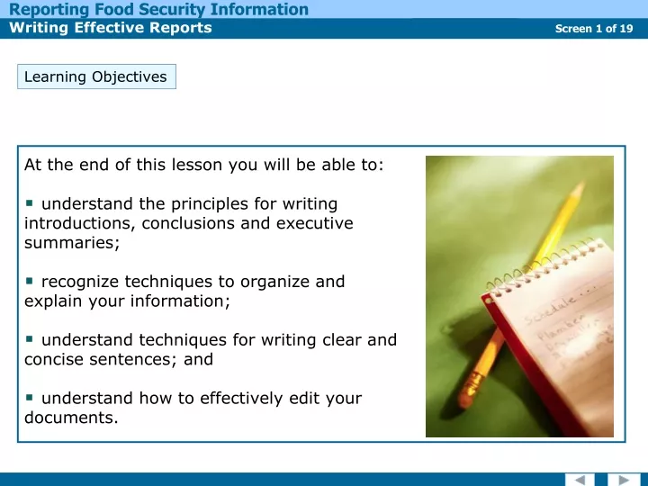 learning objectives