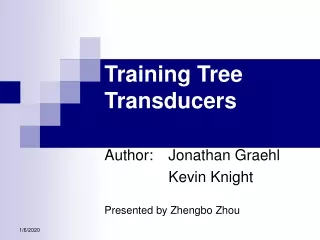 Training Tree Transducers