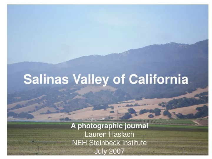 salinas valley of california
