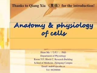 Anatomy &amp; physiology of cells