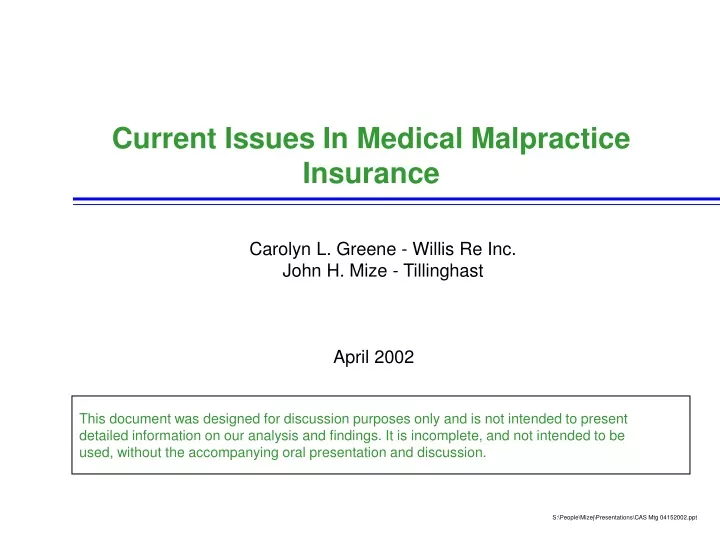 current issues in medical malpractice insurance