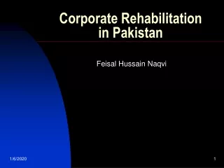 corporate rehabilitation in pakistan