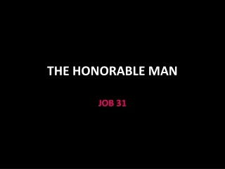 THE HONORABLE MAN