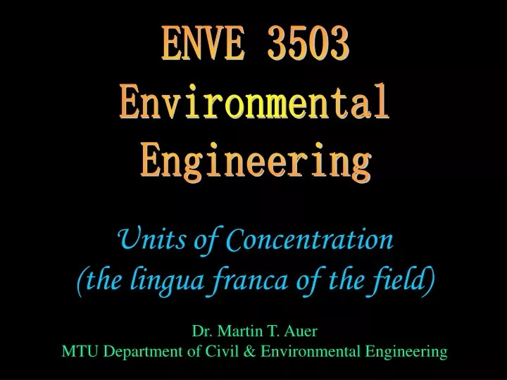 enve 3503 environmental engineering