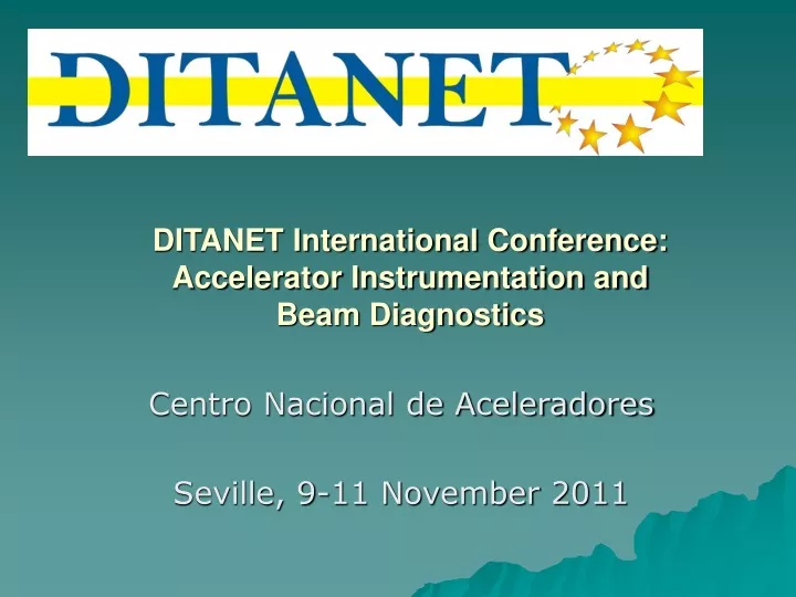 ditanet international conference accelerator instrumentation and beam diagnostics