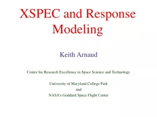 XSPEC and Response Modeling