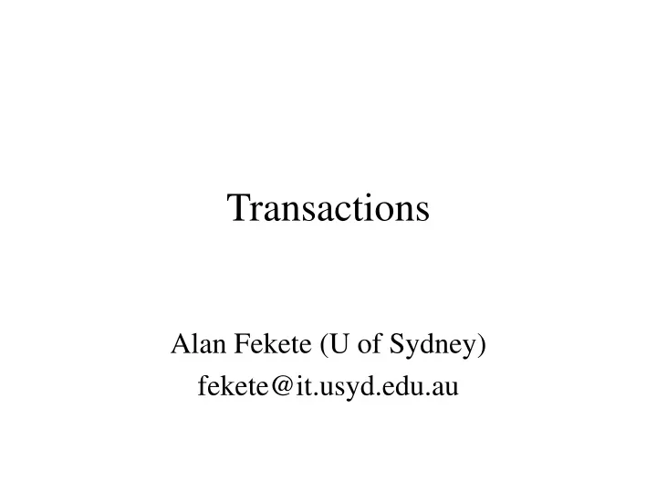 transactions