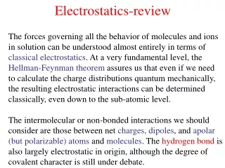 Electrostatics-review