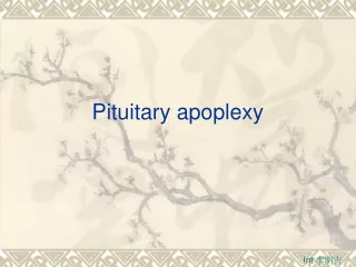 Pituitary apoplexy