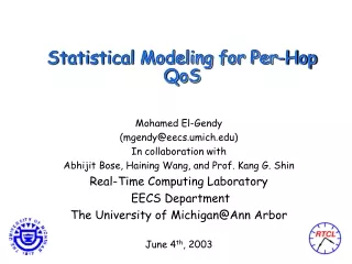 Statistical Modeling for Per-Hop QoS