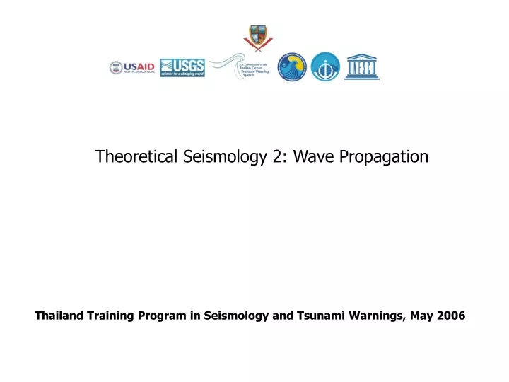 theoretical seismology 2 wave propagation