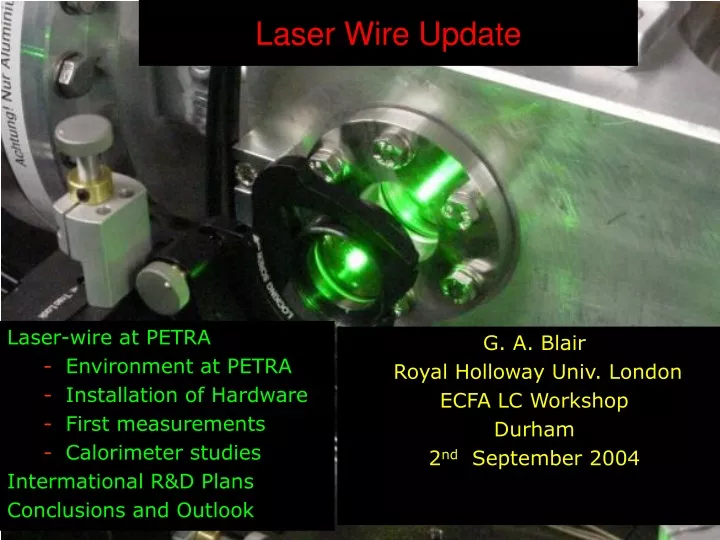 laser wire update