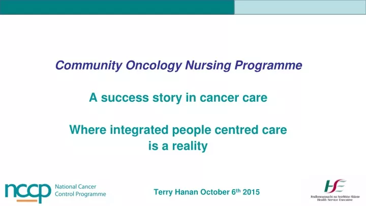 community oncology nursing programme a success