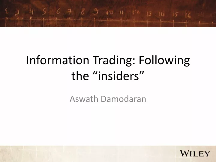 information trading following the insiders