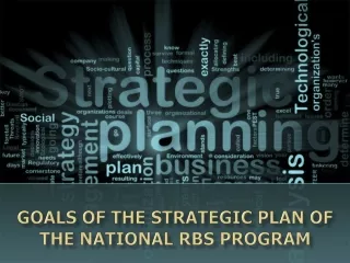 Goals of the Strategic Plan of the National RBS Program