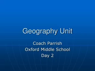 Geography Unit